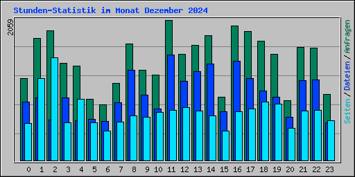 Stunden-Statistik im Monat Dezember 2024