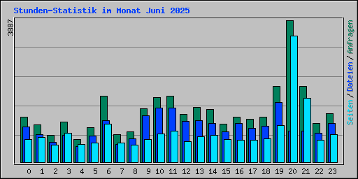 Stunden-Statistik im Monat Juni 2025